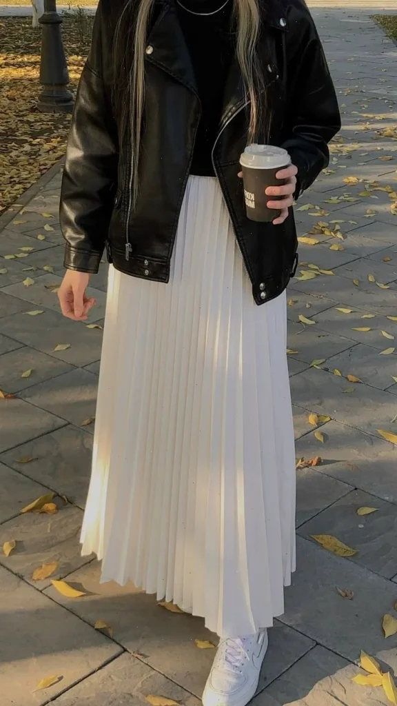 Pleats — light and feminine.
