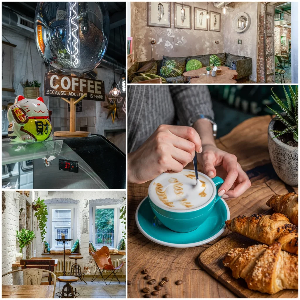 Daily Green: кофейня, где много живых растений. Отличное место, чтобы спрятаться от непогоды и выпить чашечку кофе.